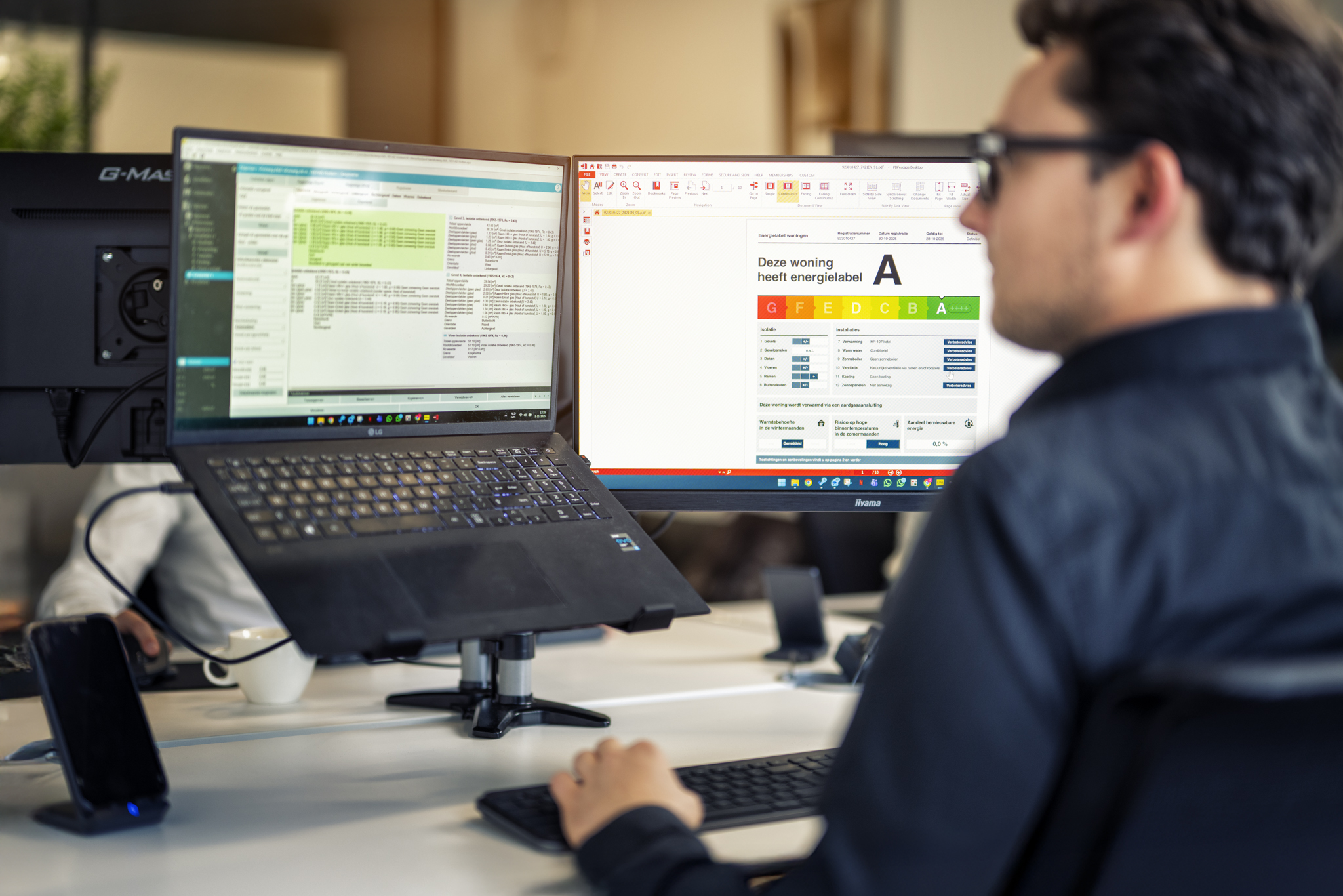 Energielabel-adviseur aan het werk